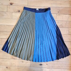 Colorblock Pleated Skirt
